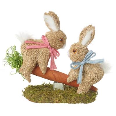 EasterRabbits On Carrot Seesaw